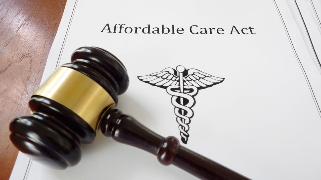 Gavel with Affordable Care Act